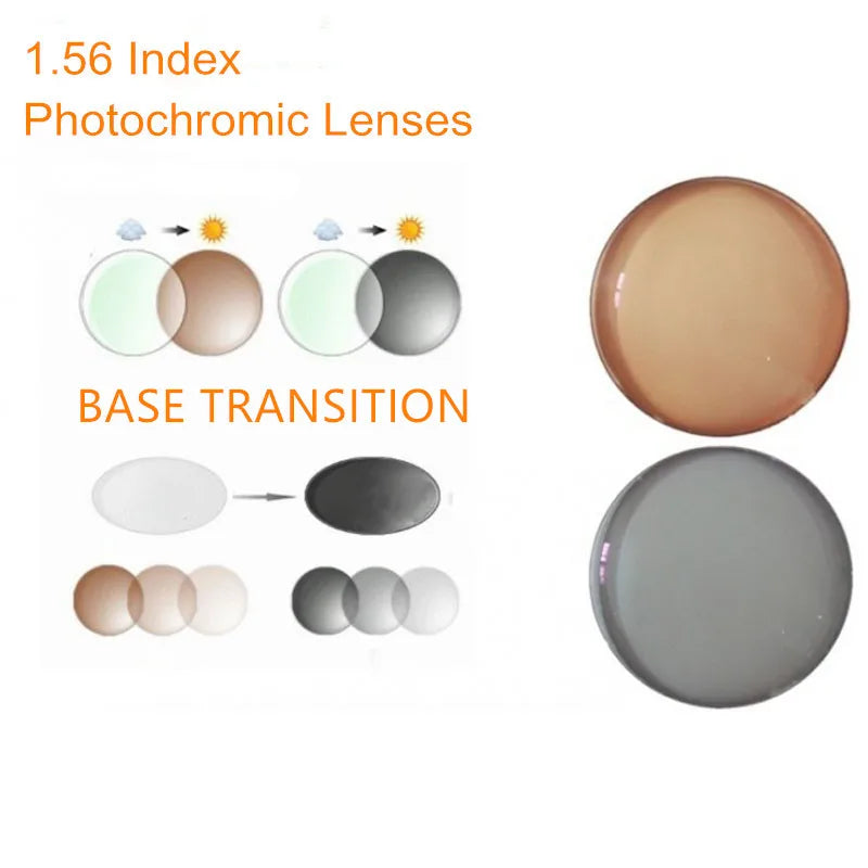 1.56 Index Prescription Photochromic Lenses Blue Ray Block Lenses Change Grey Lenses For Computer Work Use Anti Chameleon Lens