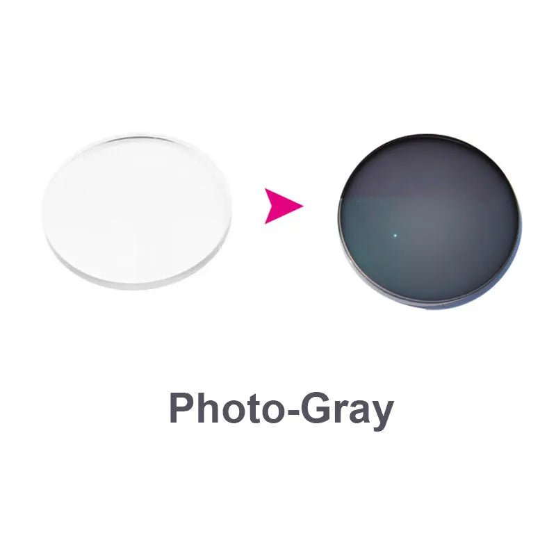 1.61 Anti-Blue Ray Aspheric Photochromic Gray Lens Optical Lenses Prescription Vision Correction Computer Reading Lens