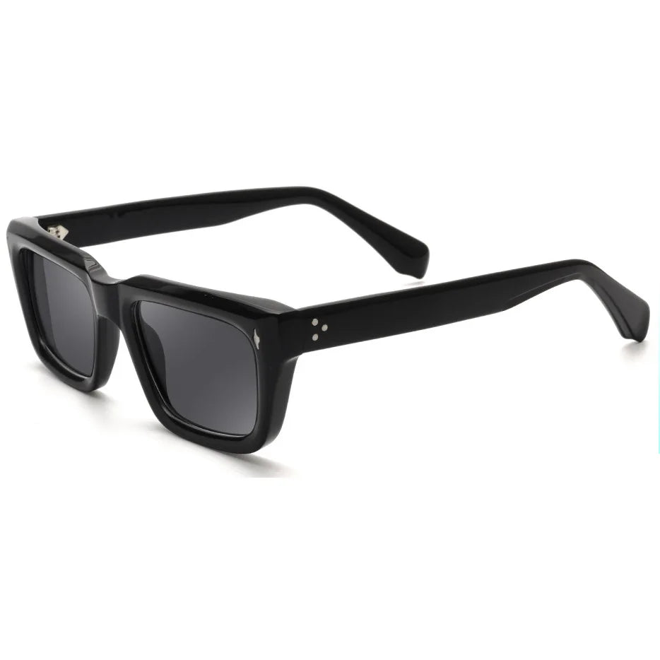 2022 High Quality Thick Acetate Sunglasses Men Brand Designer Rivet Square Sun Glasses For Women Oversized UV400 Shades Male