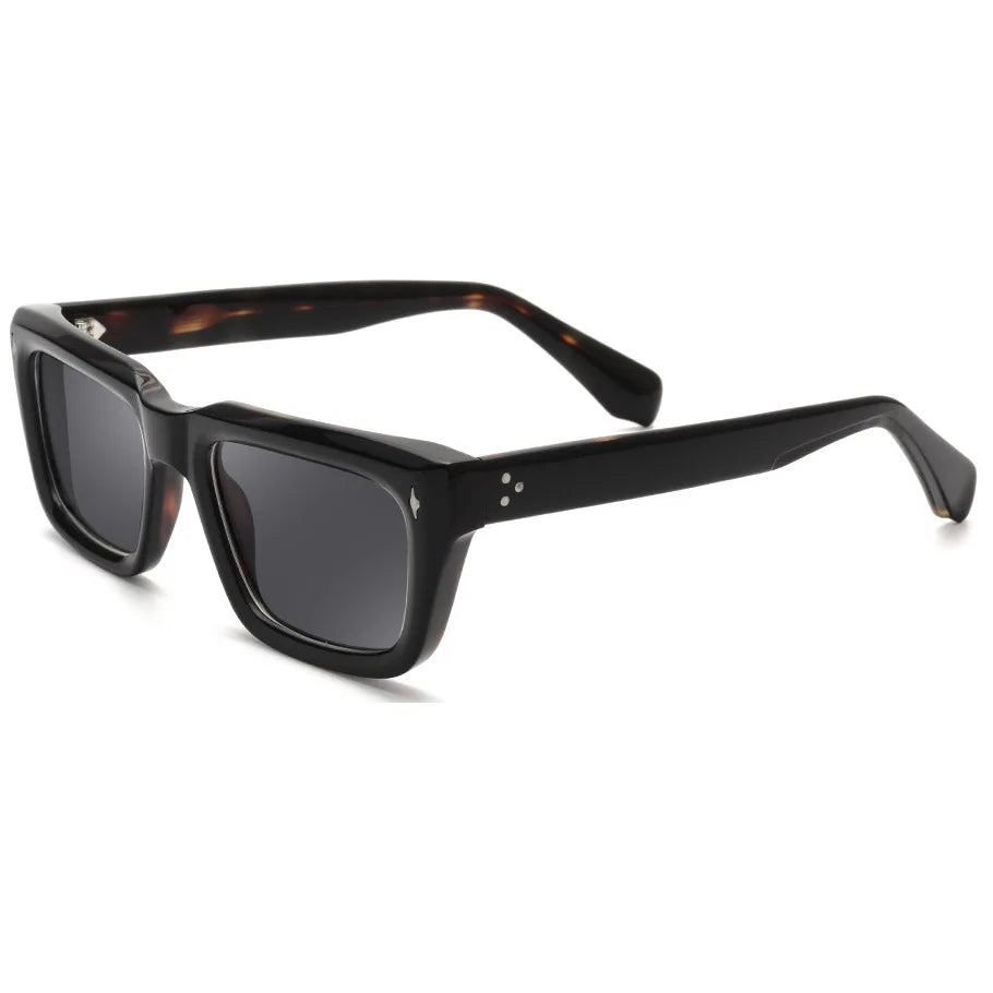 2022 High Quality Thick Acetate Sunglasses Men Brand Designer Rivet Square Sun Glasses For Women Oversized UV400 Shades Male