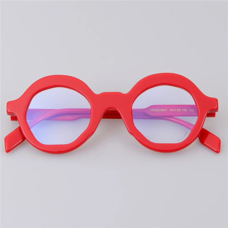 Acetate Colorful Round Eyeglass Frames Men Glasses Women Prescription Glasses Eye Glasses Frames for Men Bijziendheid Bril Heren
