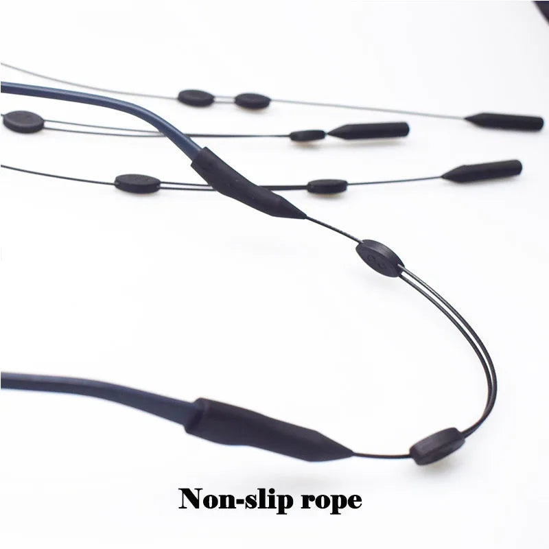 Adjustable Glasses Lanyard Sports Non-slip Anti-lost Neck Strap Reading Glasses Elastic Anti Slip Cords Ear Hook Suit Silicone