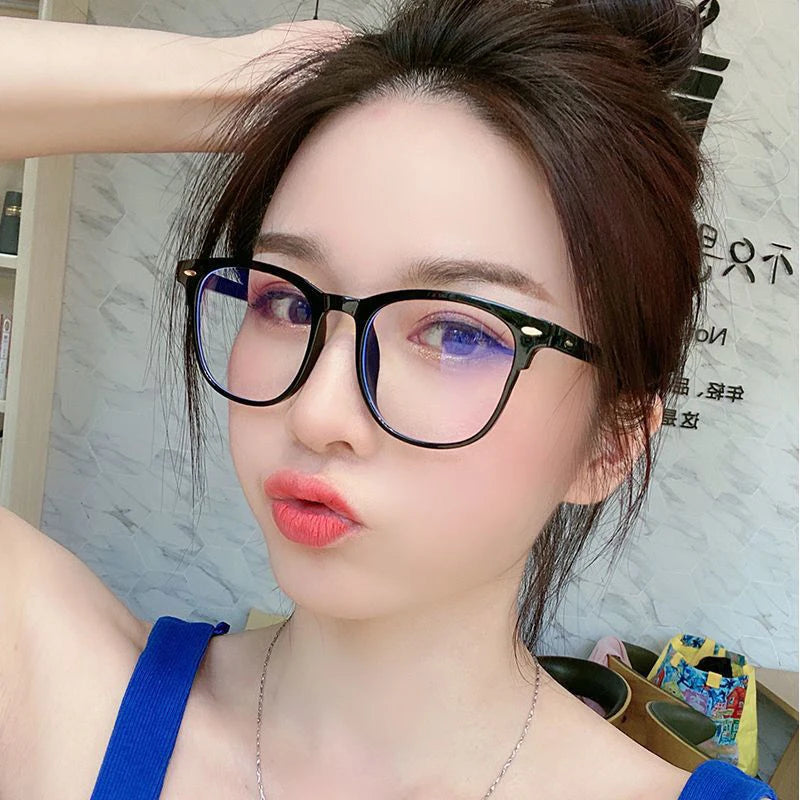Casual Women Anti-blue Light Myopia Glasses Computer Goggles Protection Eye Diopter 0 To -4.0 Oval Frame for Men Eyeglasses