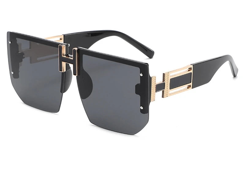 Orange Women's Square Sunglasses Trendy Luxury Brand Gradient Lenses Sun Glasses Ladies 100% UV400 Protection