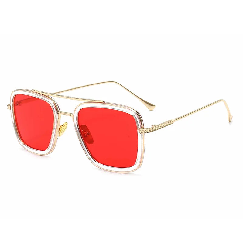 Square Frame Sun Glasses Men's Trendy Metal Sunglasses Vintage Luxury Designer Sunglasses Womens Gafas De Sol gg
