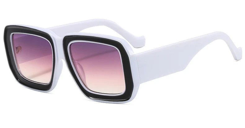 Square Sunglasses Women Luxury Vintage Big Frame Gradient Lenses Sun Glasses Female Popular Trends Shades UV400