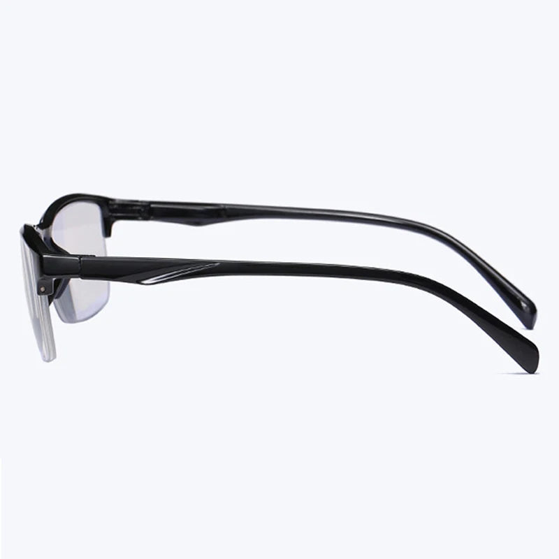 Flexible Square Half Frame Reading Glasses Unisex Clear Ultralight Magnifying Presbyopic Glasses Black +75 to +400 gafas
