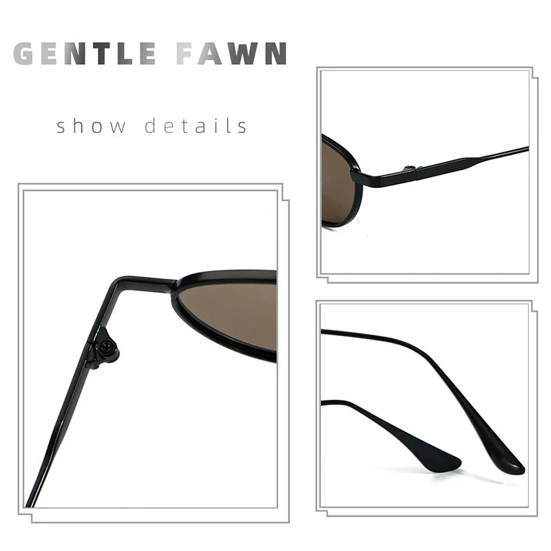 HBK New Retro Polarized Sunglasses Men Small Frame Tac Lenses Punk Sun Glasses Women Fishing Outdoor Party Eyeglasses