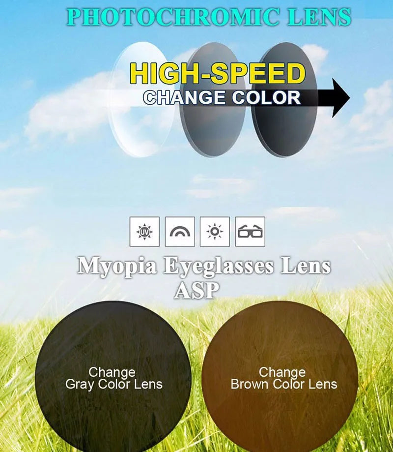 1.56 Photochromic Pink or Blue or Purple Single Vision Lens SPH Range -8.00~+6.00 Max CLY -6.00 Optical Lenses for Eyewear