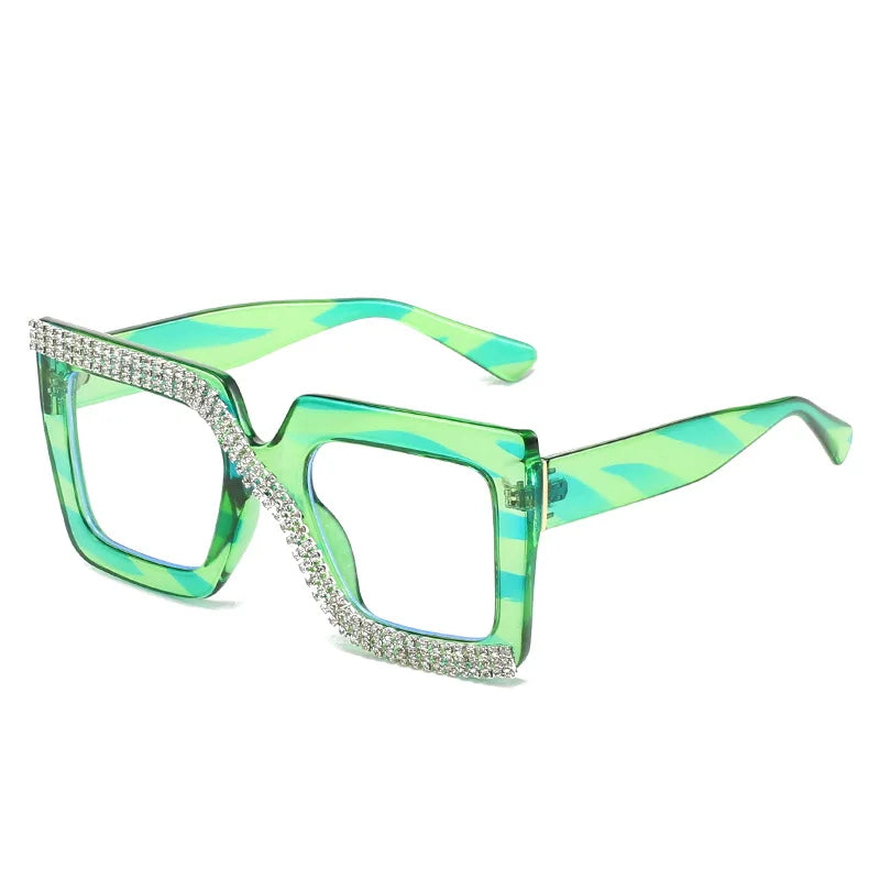 LNFCXI Oversized Square Women's Glasses Frames Transparent New Black Optical Lenses Female Eyeglasses Luxury Big Eyewear