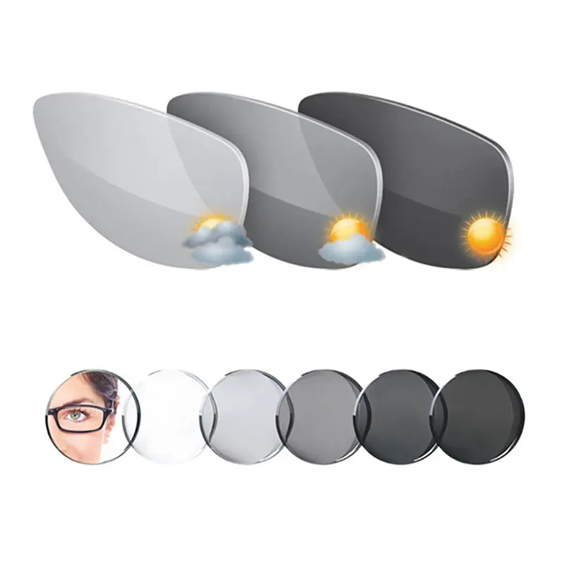 MR-8 Super Tough Photochromic Digital Free-form Progressive Aspheric Prescription Lenses for Diamond Cutted Rimless Glasses