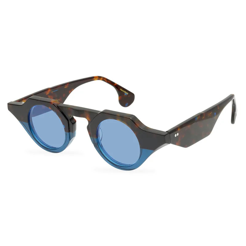 Occhiali da sole in acetato spesso poligonale Occhiali da sole con lenti rotonde Protezione UV Occhiali da sole firmati Sonnenbrille Herren
