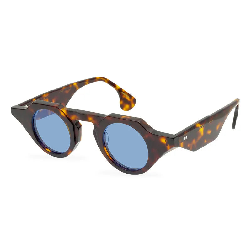 Occhiali da sole in acetato spesso poligonale Occhiali da sole con lenti rotonde Protezione UV Occhiali da sole firmati Sonnenbrille Herren