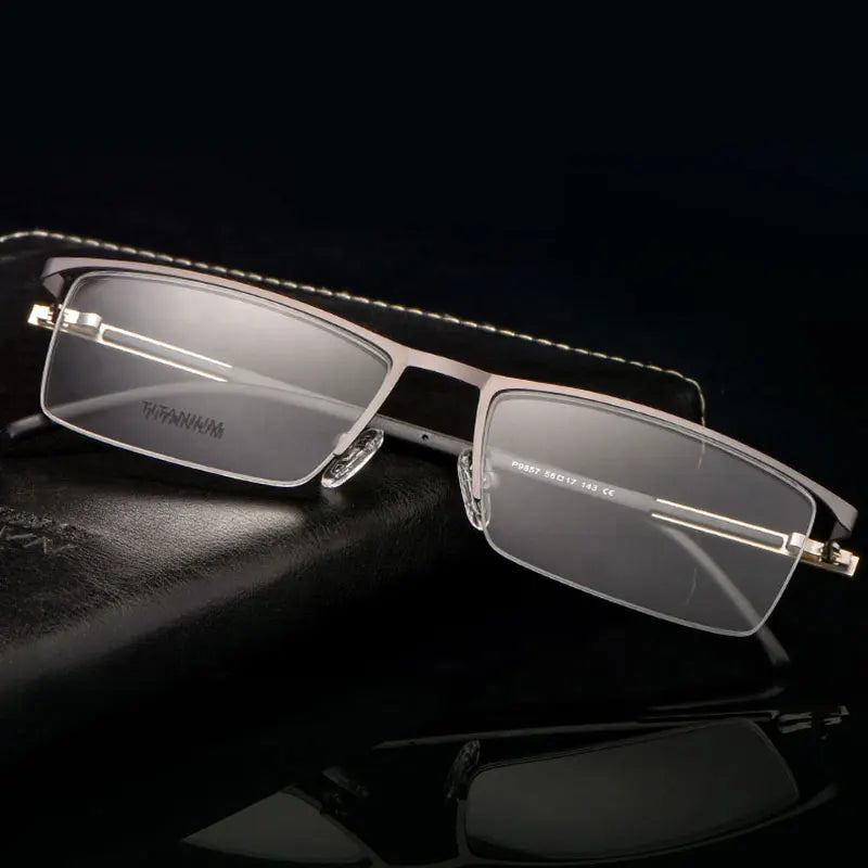 Retro Square Reading Glasses men Anti Blue Ray Customized Myopia Frame Oversize Rim Bluecut Lenses Flexible glasses