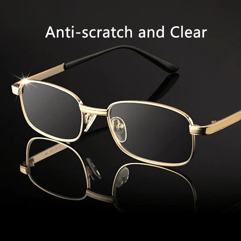 Design Reading Glasses, Men's Women's Full-frame Alloy, Clear HD Lenses, Reading Glasses, Scratch Resistant +0--+400