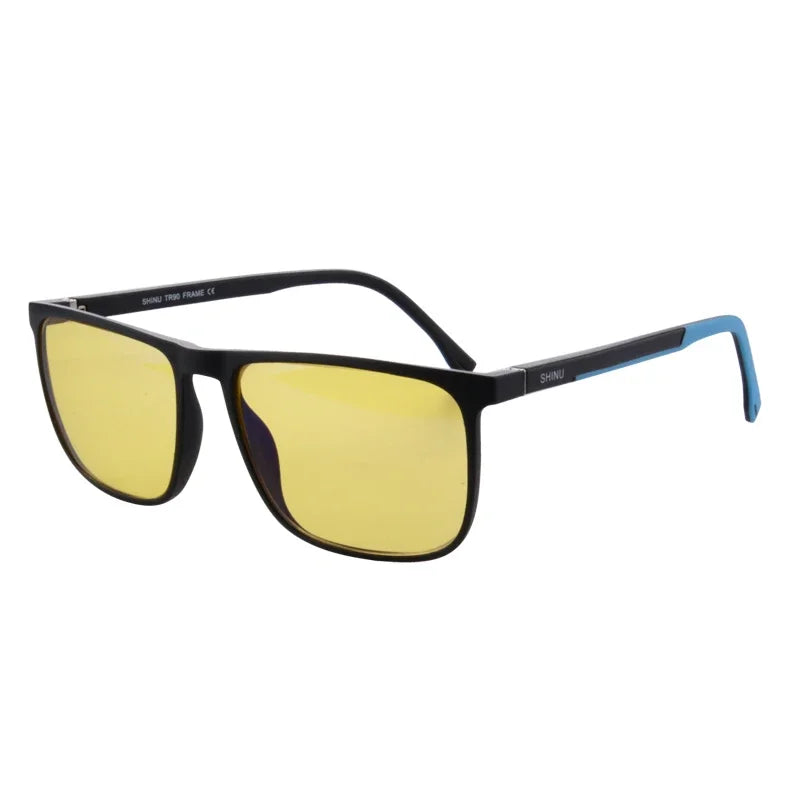 SHINU Brand Good Sleep Blue Light Blocking Glasses Men Red Lenses Anti Green Light Eliminate Eye Strain Glasses Bluelight