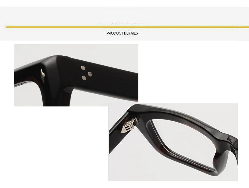 2022 High Quality Thick Acetate Sunglasses Men Brand Designer Rivet Square Sun Glasses For Women Oversized UV400 Shades Male