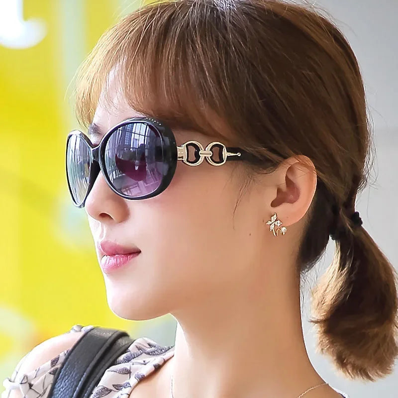 New Large Frame Oval Shape Sunglasses Women's Brand Designer Sun Glasses Women's Outdoor Driving Travel Eyewear UV400