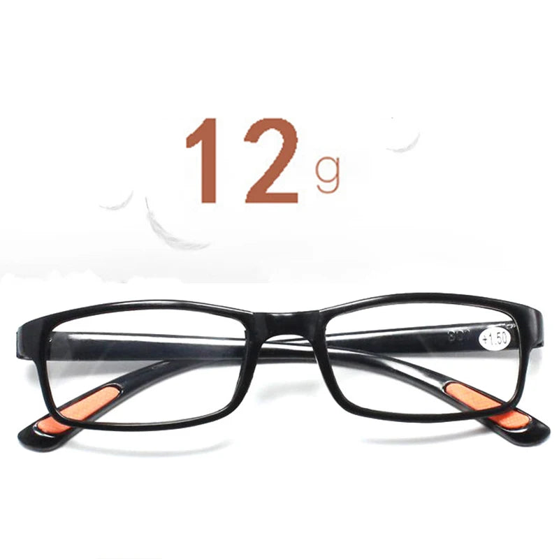 TR90 Ultralight Full Frame Reading Glasses Men Women Retro Clear Flexible Presbyopic Glasses Magnifying Cheap gafas Brown Black