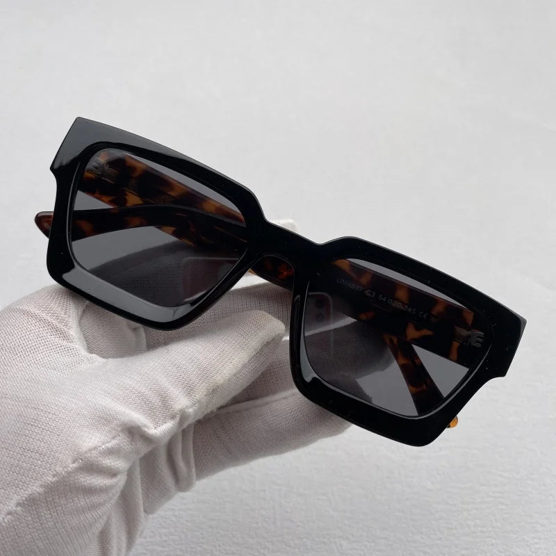 Occhiali da sole quadrati spessi Occhiali da sole alla moda da uomo e da donna con lenti polarizzate UV400 realizzate con occhiali da sole graduati