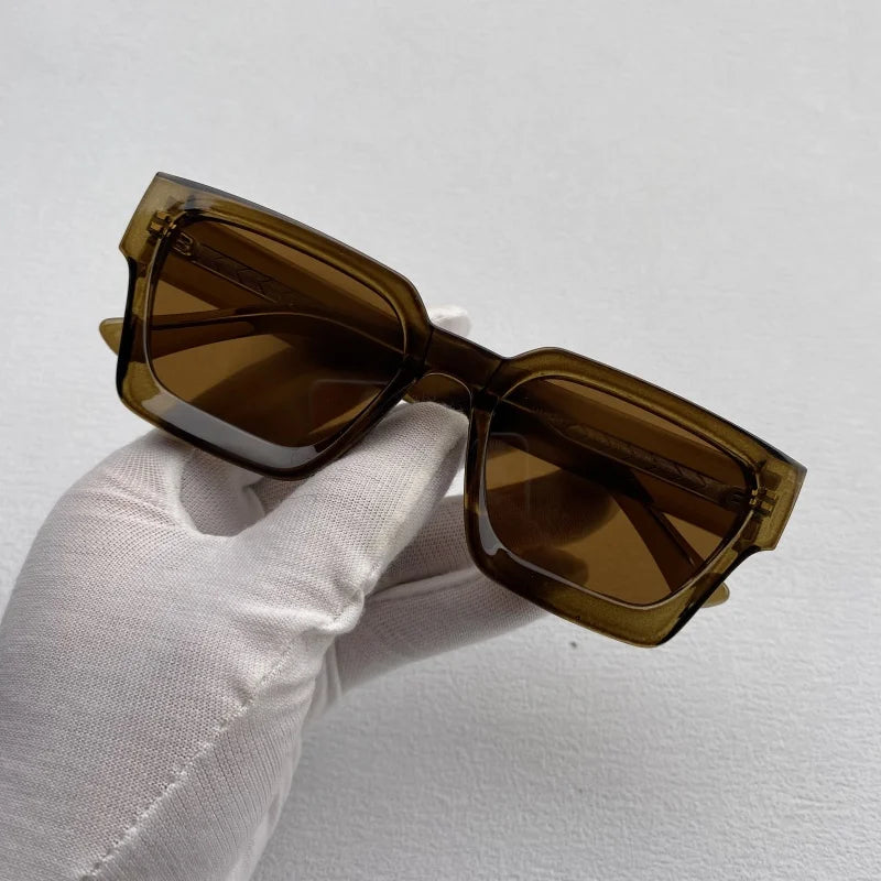 Occhiali da sole quadrati spessi Occhiali da sole alla moda da uomo e da donna con lenti polarizzate UV400 realizzate con occhiali da sole graduati