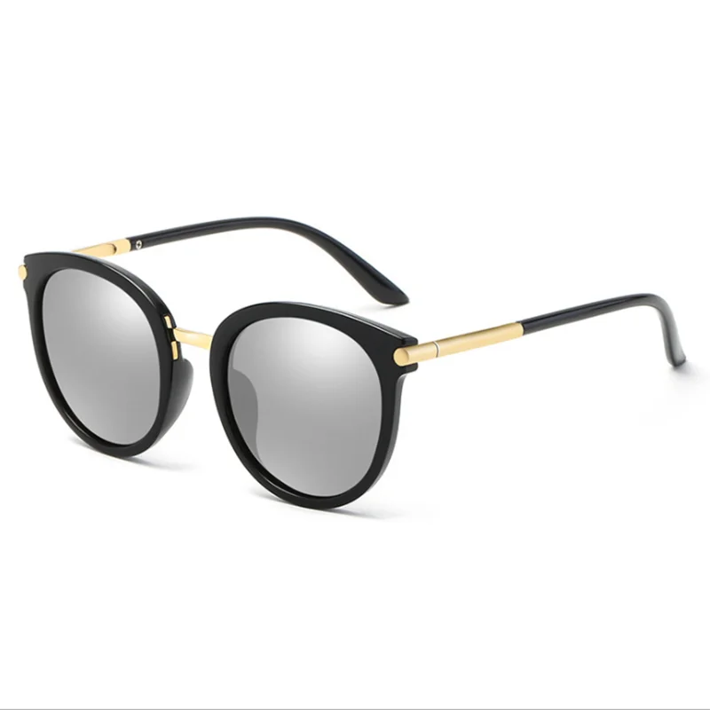 Vintage Minus Lens Polarized Sunglasses Prescription Women Anti-glare Gray Lenses Round Short-sight Goggle 0 -0.5 -0.75 To -6.0