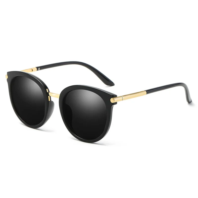 Vintage Minus Lens Polarized Sunglasses Prescription Women Anti-glare Gray Lenses Round Short-sight Goggle 0 -0.5 -0.75 To -6.0