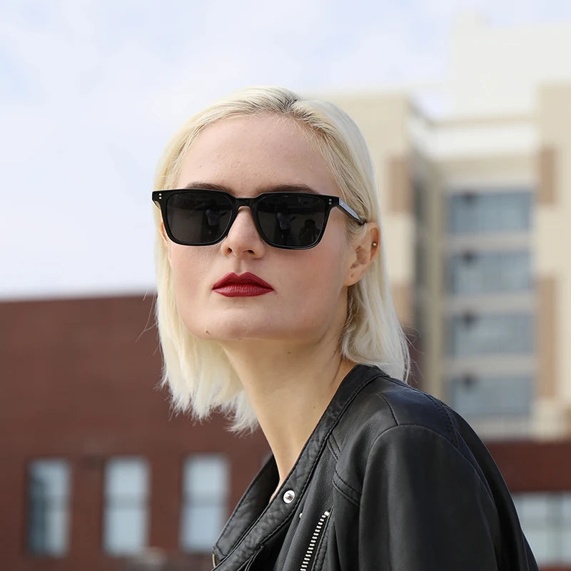 Vintage Sunglasses Women 2022 Matte Black Acetate Frame Retro Men Polarized Sunglasses UV Protection Sunglasses for Men