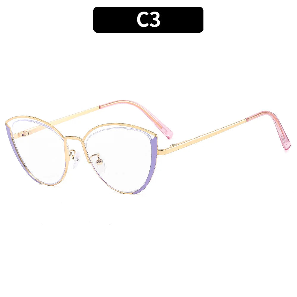 XJiea Luxury Brand Designer Eyeglasses Frames Women Anti-Blue Light Lenses High Quality Myopia Hyperopia Glasses