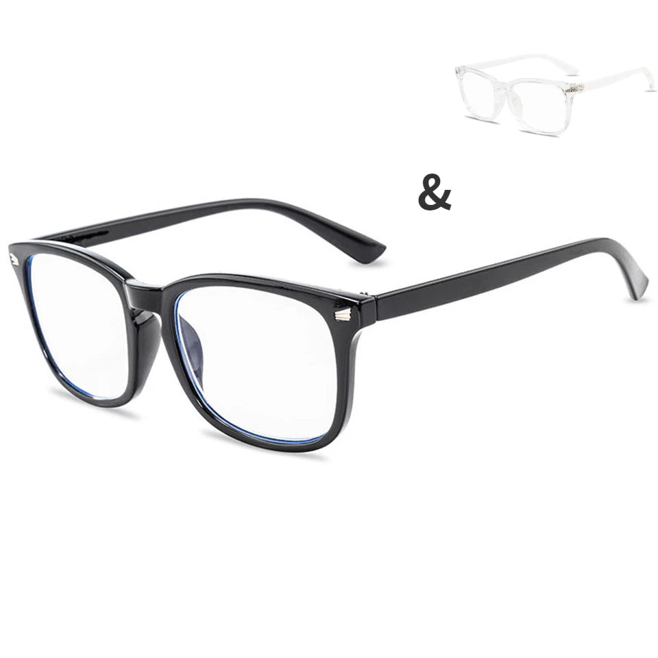 2/1 Pcs Occhiali anti luce blu anti affaticamento della vista Occhiali da gioco per computer e videogiochi per uomo e donna Montatura quadrata TR90