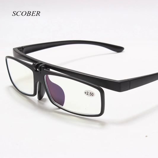 2020 New Flip Reading Glasses Men Anti-blue Reading Glasses Women Anti-fatigue UV400 presbyopic lenses