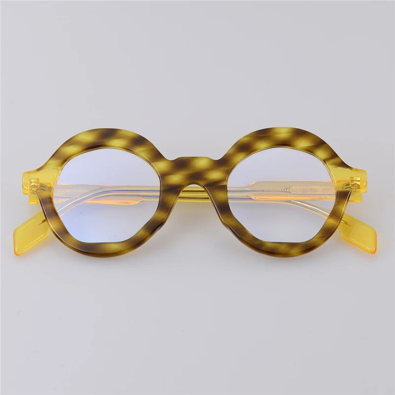 Acetate Colorful Round Eyeglass Frames Men Glasses Women Prescription Glasses Eye Glasses Frames for Men Bijziendheid Bril Heren