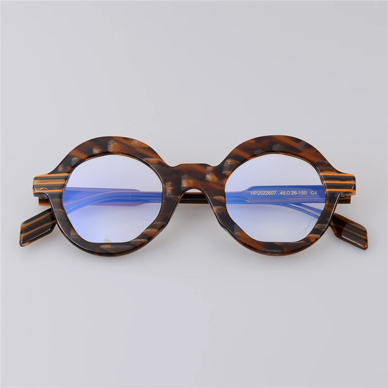 Acetate Colorful Round Eyeglass Frames Men Glasses Women Prescription Glasses Eye Glasses Frames for Men Bijziendheid Bril Heren