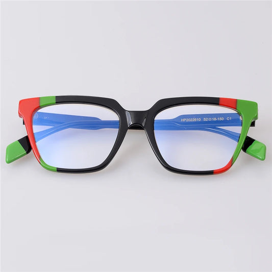 Acetate Colorful Square Eyeglass Frames Men Glasses Women Prescription Glasses Eye Glasses Frames Bijziendheid Bril Heren