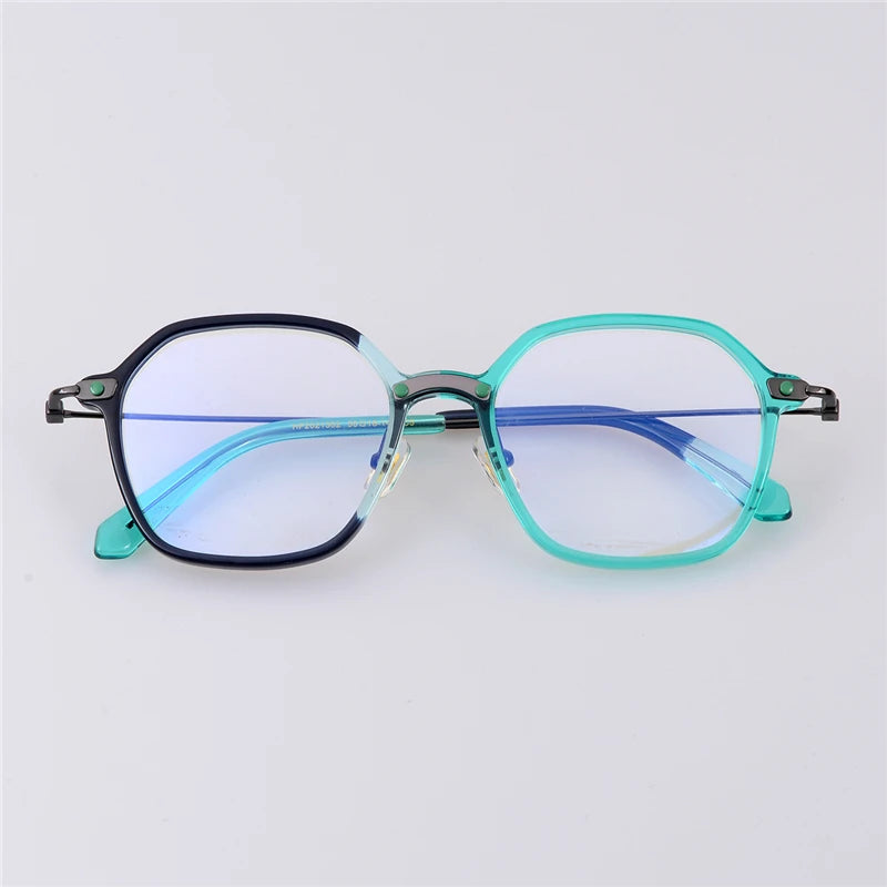 Acetate Green Square Men Glasses Eyeglass Frames Women Prescription Glasses Eye Glasses Frames for Men Bijziendheid Bril Heren