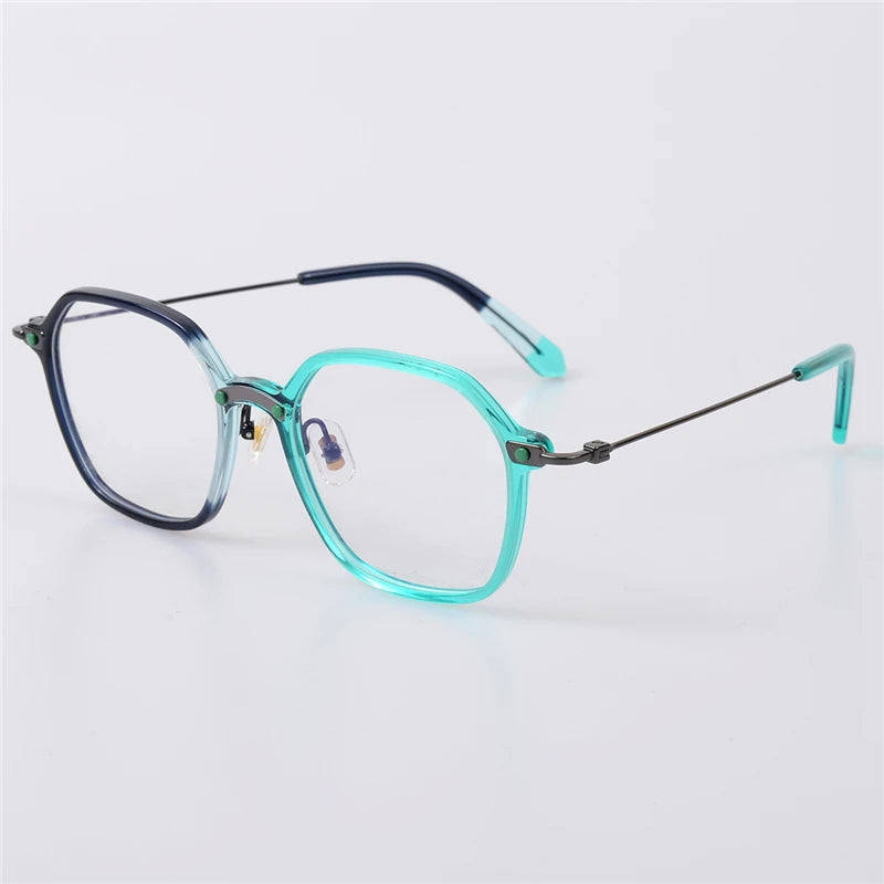 Acetate Green Square Men Glasses Eyeglass Frames Women Prescription Glasses Eye Glasses Frames for Men Bijziendheid Bril Heren