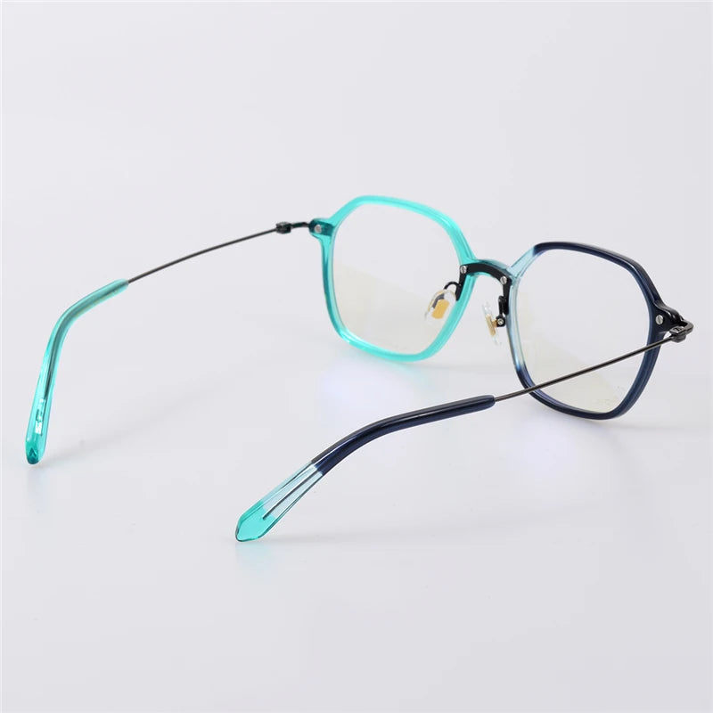Acetate Green Square Men Glasses Eyeglass Frames Women Prescription Glasses Eye Glasses Frames for Men Bijziendheid Bril Heren