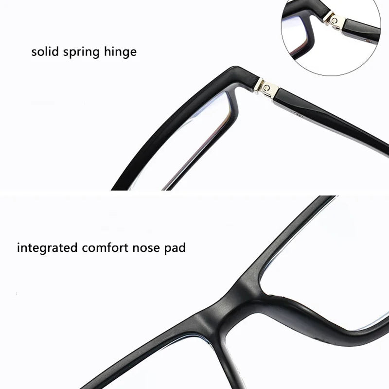 Anti Blue Light Bifocal Reading Glasses Men Women Presbyopic anti-fatigue Magnifying Square full frame black +1.5 +2.5