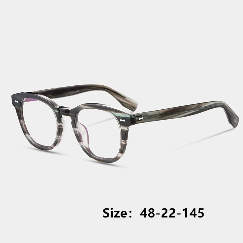 Blue Light Blocking Glasses Cary Grant Patchwork Acetate Eyeglass Frames Mens Brand Designer Prescription Glasses Women Oliver