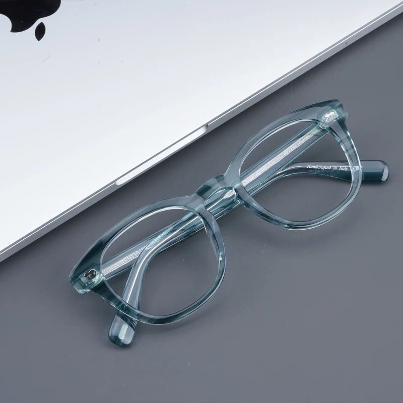 Blue Light Blocking Glasses Cary Grant Patchwork Acetate Eyeglass Frames Mens Brand Designer Prescription Glasses Women Oliver