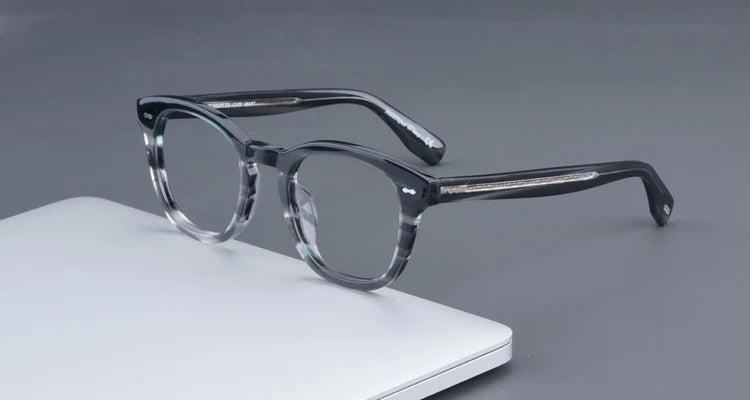 Blue Light Blocking Glasses Cary Grant Patchwork Acetate Eyeglass Frames Mens Brand Designer Prescription Glasses Women Oliver