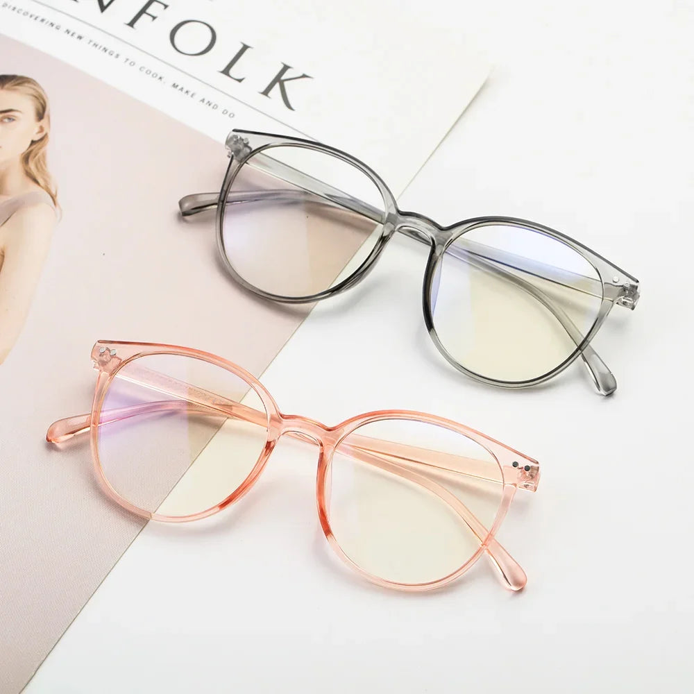 Blue Light Glasses PC Frame Resin Lens Anti Blue Light Blocking Radiation Sunglasses Unisex Trend Clear Lenses Computer Glasses
