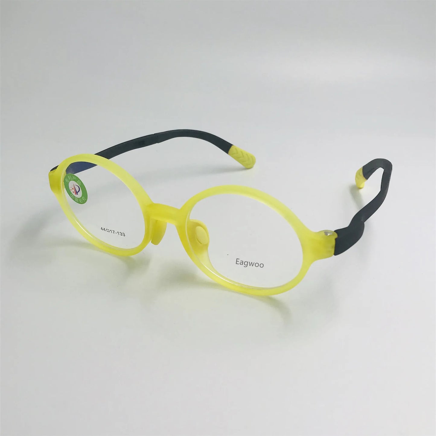 Eagwoo Silicon Soft  Children Eyeglasses Round Vintage Sepectacle Optical Frame with Plain Vision Lenses Spectacle 29006