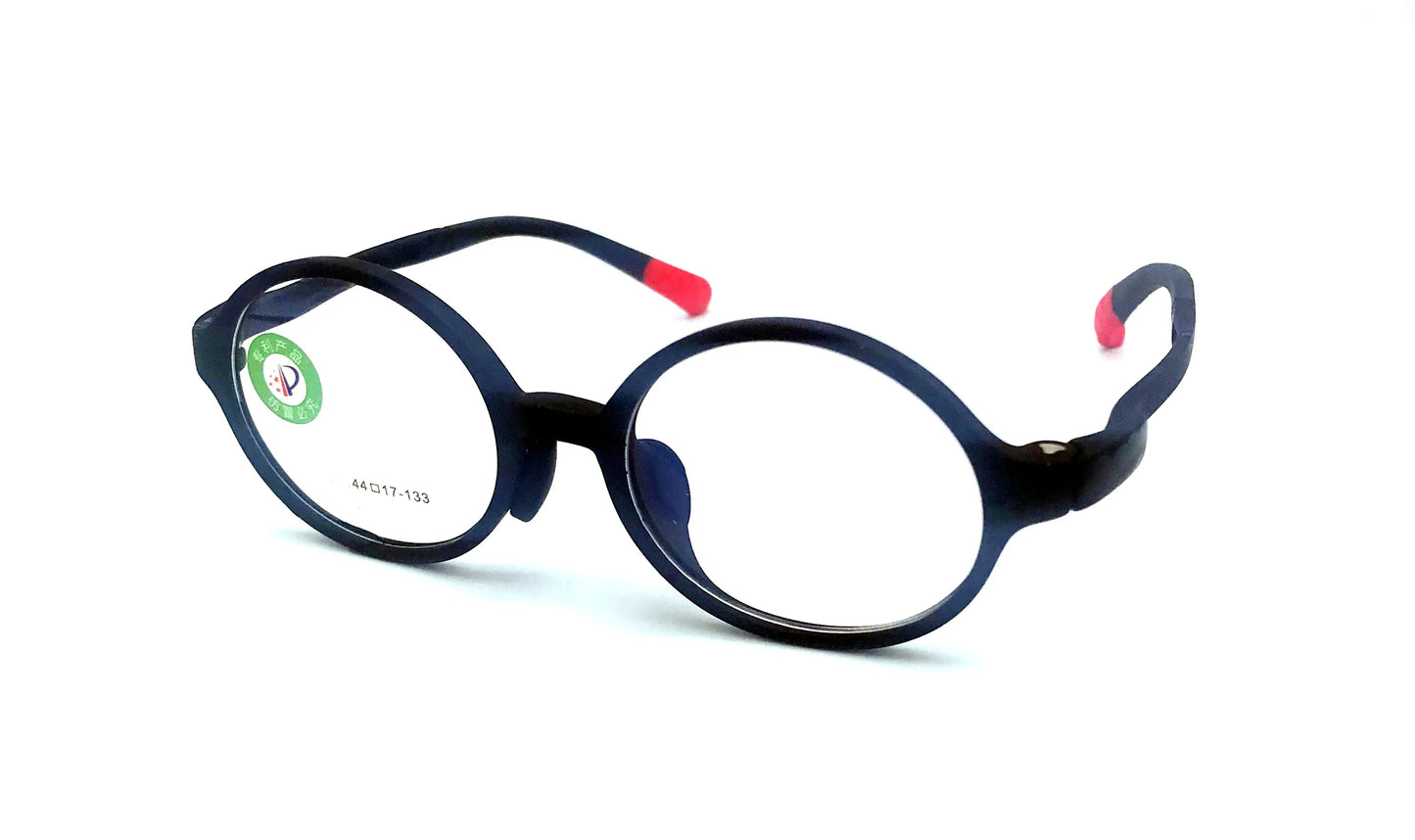 Eagwoo Silicon Soft  Children Eyeglasses Round Vintage Sepectacle Optical Frame with Plain Vision Lenses Spectacle 29006