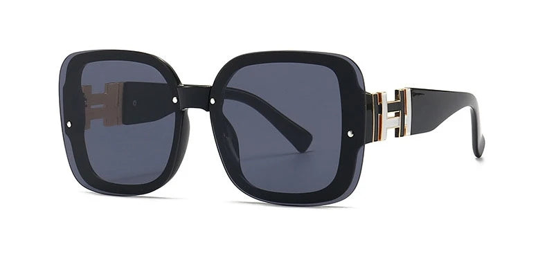 Orange Women's Square Sunglasses Trendy Luxury Brand Gradient Lenses Sun Glasses Ladies 100% UV400 Protection