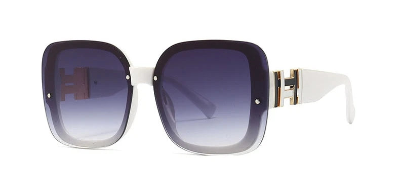 Orange Women's Square Sunglasses Trendy Luxury Brand Gradient Lenses Sun Glasses Ladies 100% UV400 Protection