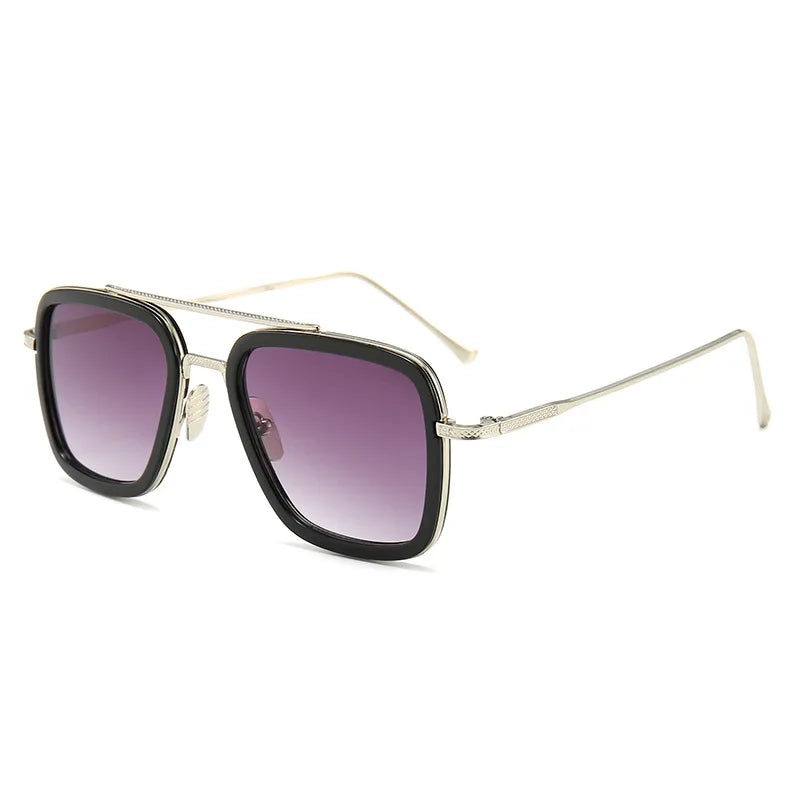 Square Frame Sun Glasses Men's Trendy Metal Sunglasses Vintage Luxury Designer Sunglasses Womens Gafas De Sol gg