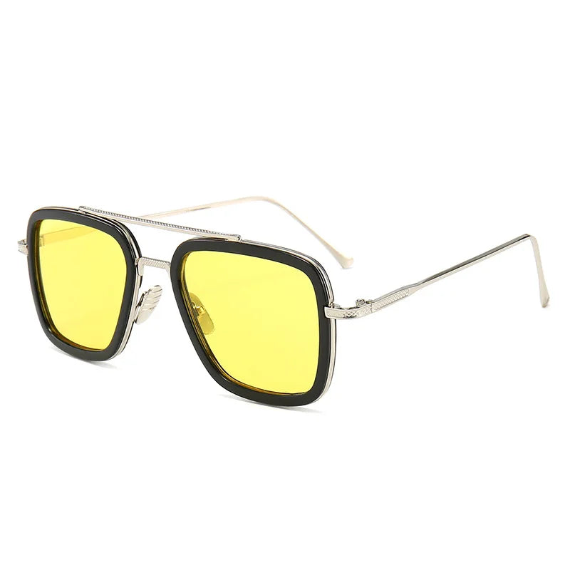 Square Frame Sun Glasses Men's Trendy Metal Sunglasses Vintage Luxury Designer Sunglasses Womens Gafas De Sol gg