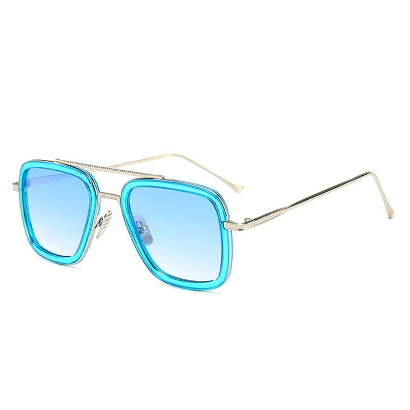 Square Frame Sun Glasses Men's Trendy Metal Sunglasses Vintage Luxury Designer Sunglasses Womens Gafas De Sol gg