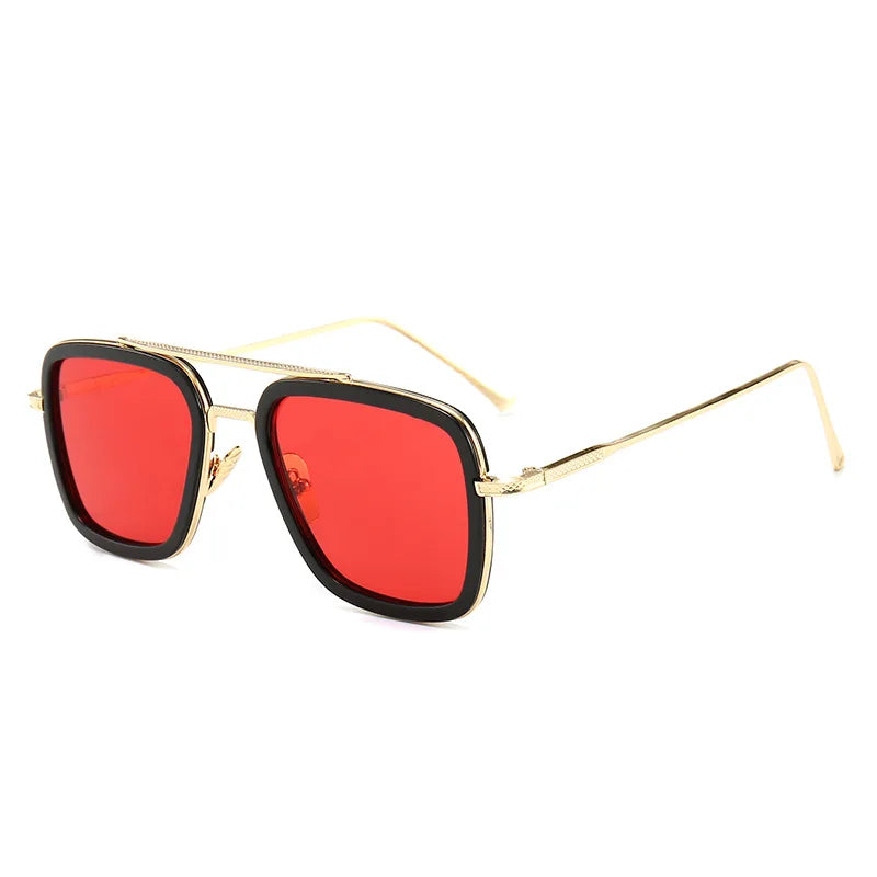 Square Frame Sun Glasses Men's Trendy Metal Sunglasses Vintage Luxury Designer Sunglasses Womens Gafas De Sol gg